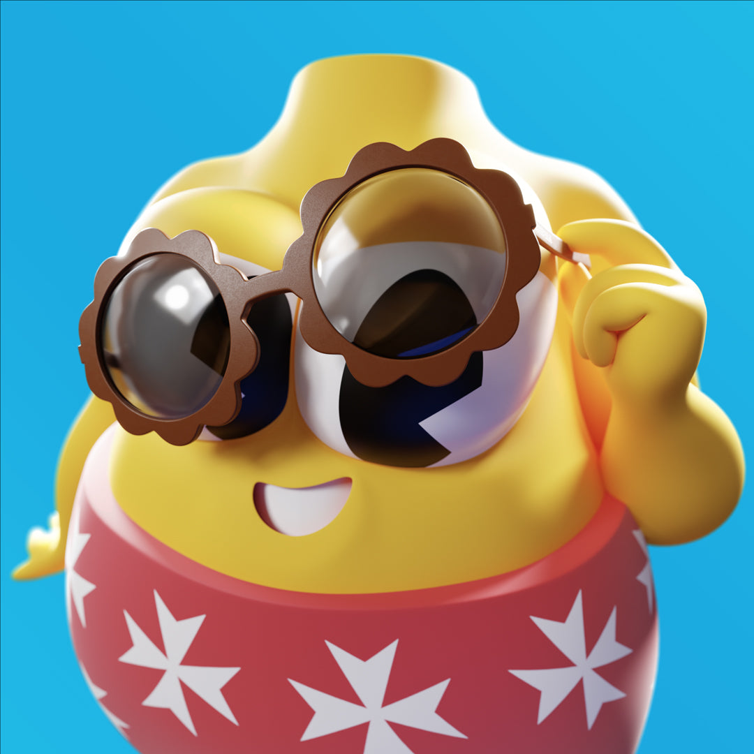 A Brown Flower Sunglasses - Archipals