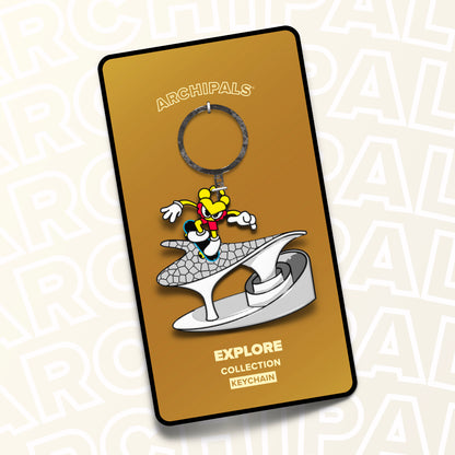 Beppe Explores Pavilion Keychain - Archipals