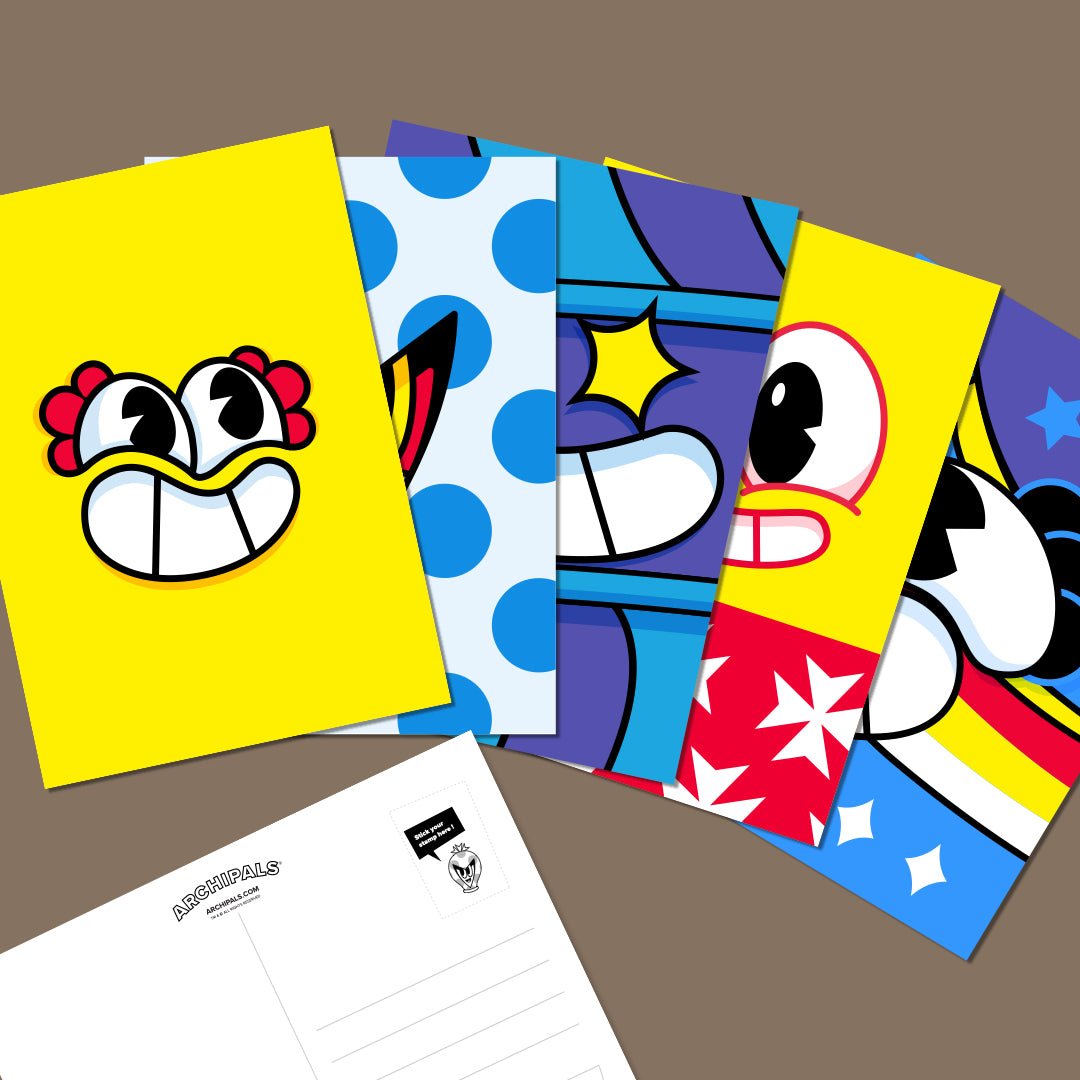 Archipals Big Smile Postcards - Archipals