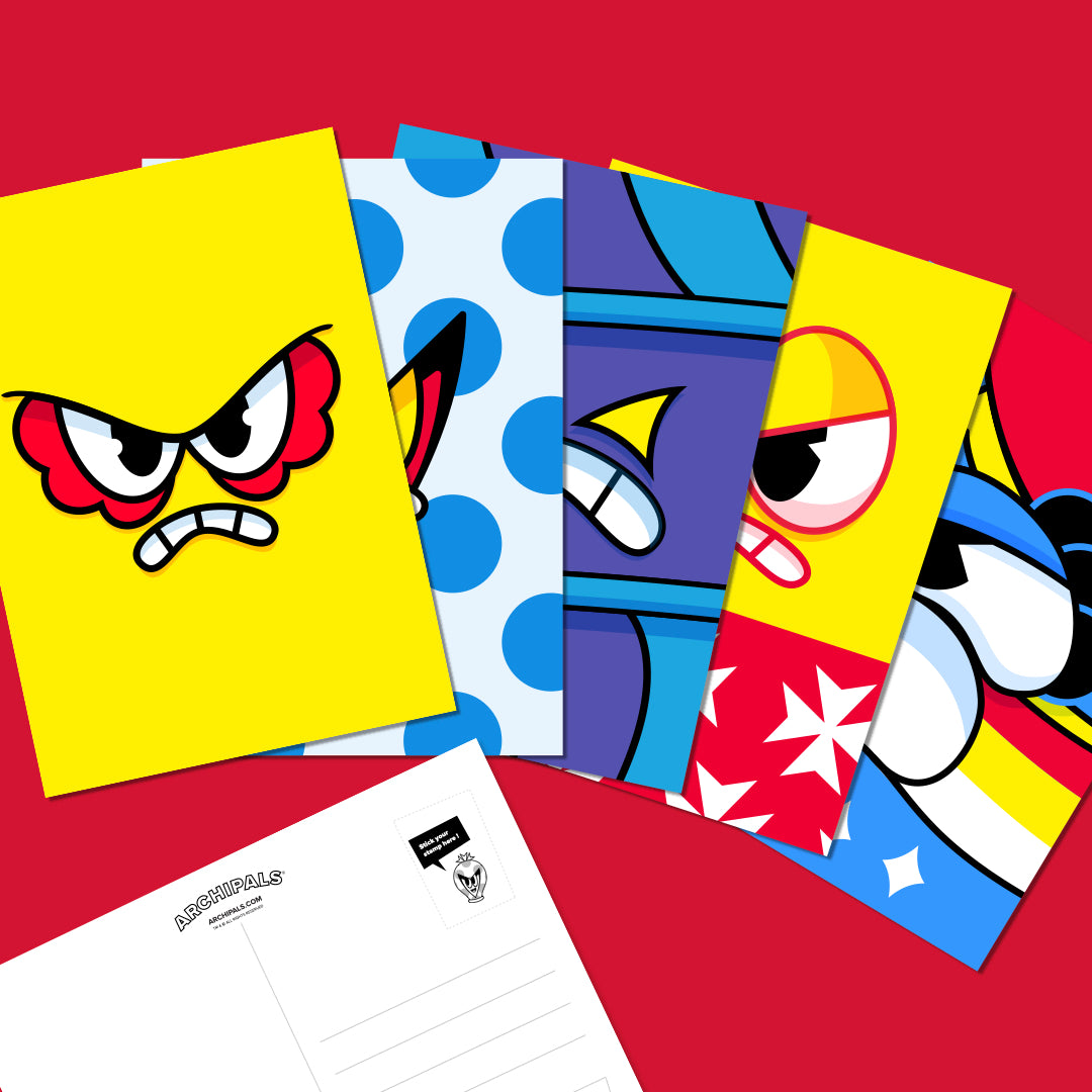 Archipals Confused Postcards - Archipals
